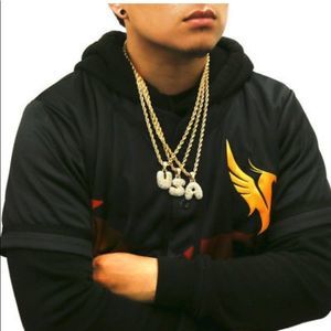 HIGH QUALITY Bubble Letter Hip Hop 14K Gold Chain